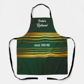 Linen Luxus Trendy Green Gold Texture Collection Schürze (Vorderseite)