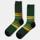 Linen Luxus Trendy Green Gold Texture Collection Socken (Linkes Detail)