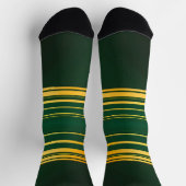 Linen Luxus Trendy Green Gold Texture Collection Socken (Oben)