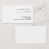 Linen Minimalistisch einfache Schlichte Architektu Visitenkarte (Vorne/Hinten)