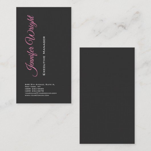 Linen minimalistisch elegante moderne grau schlich visitenkarte (Vorne/Hinten)