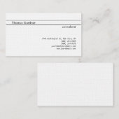 Linen Minimalistisch Schlicht kreativ Moderne Visitenkarte (Vorne/Hinten)