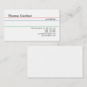 Linen Minimalistisch Schlicht kreativ Moderne Visitenkarte (Vorne/Hinten)