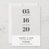 Linen Modern Minimal Save the Date (Vorderseite)