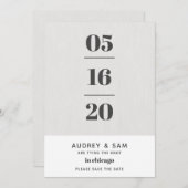 Linen Modern Minimal Save the Date (Vorne/Hinten)