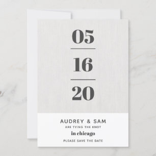 Linen Modern Minimal Save the Date