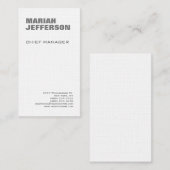 Linen Modern Minimalistisch Beruflich Visitenkarte (Vorne/Hinten)