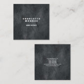 Linen Moderne Minimalistische Berufliche Grauwand Quadratische Visitenkarte (Vorne/Hinten)