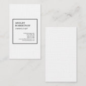 Linen Moderne Schlichte Beruflich Trendy Minimalis Visitenkarte (Vorne/Hinten)