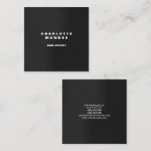 Linen Modernes, Minimalistisches Berufliches Gray Quadratische Visitenkarte (Vorne/Hinten)