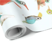 Linen Paper Birds Geschenkpapier (Rolleneckpunkt)