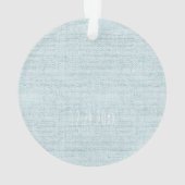 Linen Pastel Green Baby NAME Birthday Sweet Ornament (Rückseite)