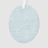 Linen Pastel Green Baby NAME Birthday Sweet Ornament (Vorderseite)