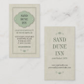 Linen Plaque Hospitality Visitenkarte (Vorne/Hinten)