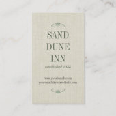 Linen Plaque Hospitality Visitenkarte (Rückseite)