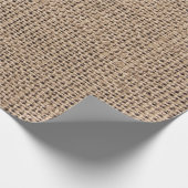 Linen Powder Beige Brown Wedding Bridal Graduate Geschenkpapier (Ecke)