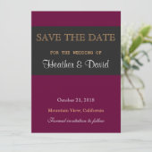 Linen Save the Date Hochzeit Liebe Einladung (Stehend Vorderseite)