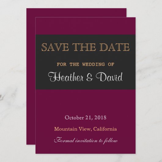 Linen Save the Date Hochzeit Liebe Einladung (Vorne/Hinten)