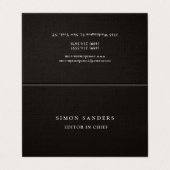 Linen Schlicht Einzigartig Minimalistische Smoky S Visitenkarten (Außenseite Aufgefaltet)