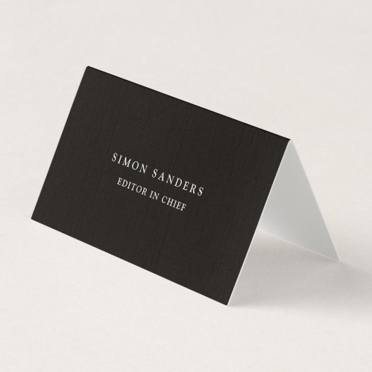 Linen Schlicht Einzigartig Minimalistische Smoky S Visitenkarten (Vorderseite)