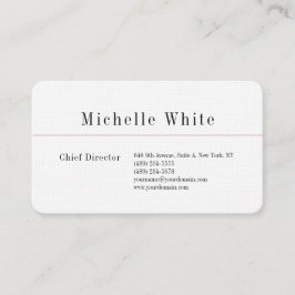 Linen Schlicht Elegant Weiß Beruflich Moderne Visitenkarte