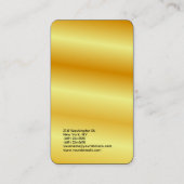 Linen Schlicht Trendy Moderne Minimalistische Gold Visitenkarte (Rückseite)