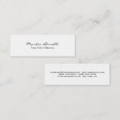 Linen Slim Special Einzigartig Moderne Beruflich Mini Visitenkarte (Vorne/Hinten)