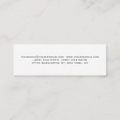 Linen Slim Trendy Personalisieren Mini-Visitenkart Mini Visitenkarte (Rückseite)