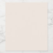 Linen Solid Color Weinetikett (Einzelnes Label)