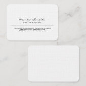 Linen Special Einzigartig Moderne Beruflich Visitenkarte (Vorne/Hinten)