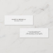 Linen Special Einzigartiger klarer Berater Moderne Mini Visitenkarte (Vorne/Hinten)