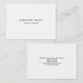 Linen Stilvoll Moderne Minimalistisch Visitenkarte (Vorne/Hinten)