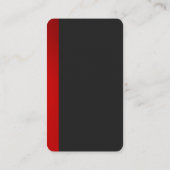 Linen stilvolle Red Gray Visitenkarte (Rückseite)