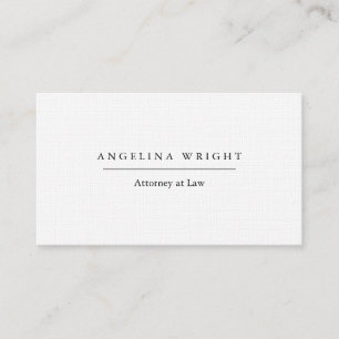 Linen Stylish Simple Minimalistisch Attorney at La Visitenkarte