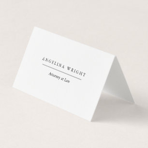 Linen Stylish Simple Minimalistisch Attorney at La Visitenkarten
