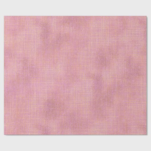 Linen Textur Rosa Rose Gold Mauve Blush Minimal Geschenkpapier (Flach)