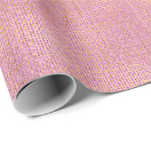 Linen Textur Rosa Rose Gold Mauve Blush Minimal Geschenkpapier (Rolleneckpunkt)
