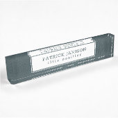 Linen Texture Desk Name Plakat Namensplakette