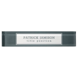 Linen Texture Desk Name Plakat Namensplakette