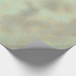 Linen Texture Gold Wasser Blue Minimal Geschenkpapier