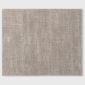 Linen Texture Rose Bronze Beige Rustikale Hütte Geschenkpapier (Flach)