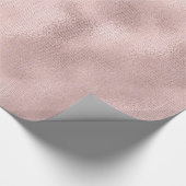 Linen Texture Rose Mauve Blush Rustikale Hütte Geschenkpapier (Ecke)