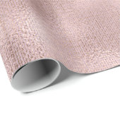 Linen Texture Rose Mauve Blush Rustikale Hütte Geschenkpapier (Rolleneckpunkt)