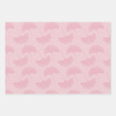 Linen Textured Pastel Pink & Rose Gingko Blätter (Vorderseite 2)