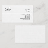 Linen trendy beruflich schlicht minimalistisch visitenkarte (Vorne/Hinten)