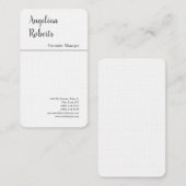 Linen trendy Drehbuch beruflich schlicht minimalis Visitenkarte (Vorne/Hinten)