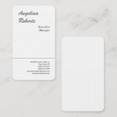 Linen trendy Drehbuch beruflich schlicht minimalis Visitenkarte (Vorne/Hinten)