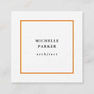 Linen Trendy Minimalistisch Beruflich Quadratische Visitenkarte