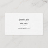 Linen Trendy Minimalistisch Beruflich Visitenkarte (Rückseite)