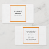 Linen Trendy Minimalistisch Beruflich Visitenkarte (Vorne/Hinten)